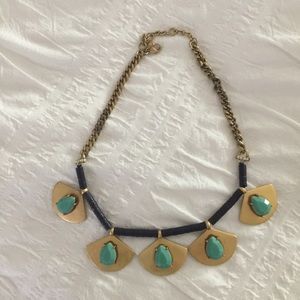 Faux turquoise stone necklace